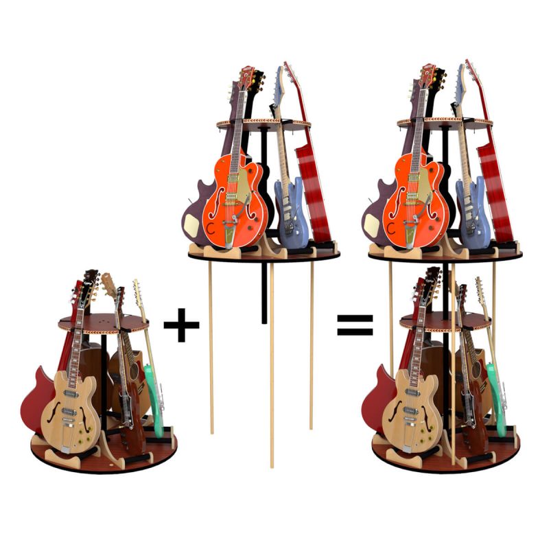 Support multi-guitare rotatif de luxe Carousel