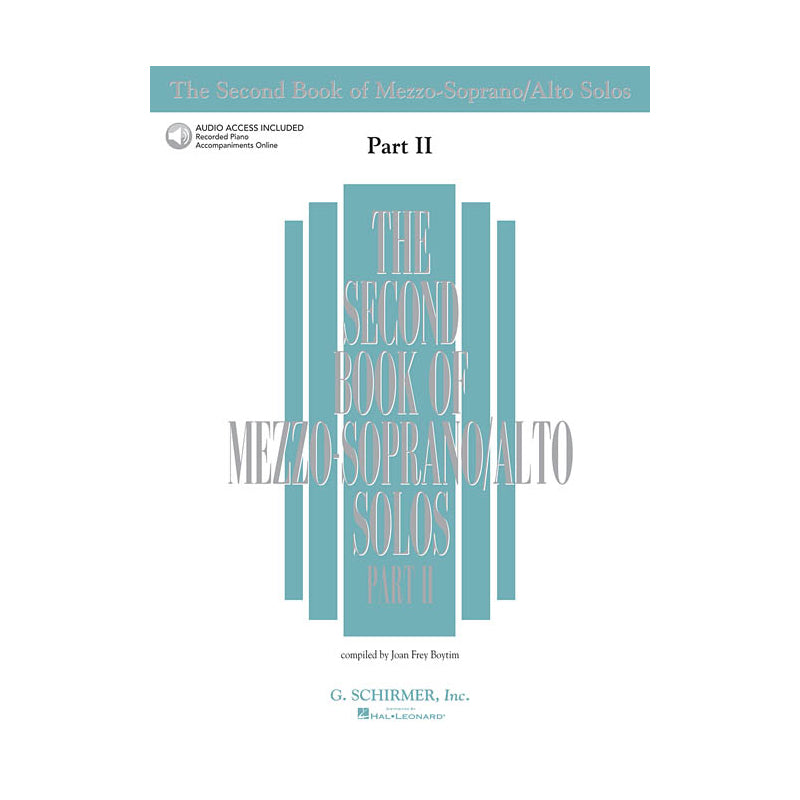 Le deuxième livre des solos de mezzo-soprano, partie II Livre et audio en ligne