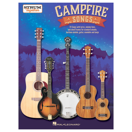 Sheet music songs for campfires on guitar, ukulele and banjo