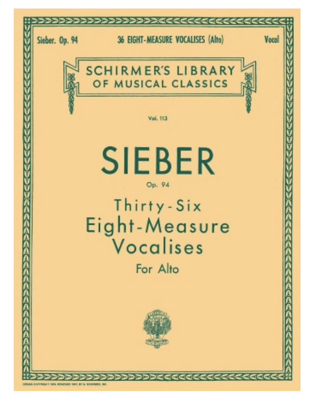 Learn to sing with vocalises for alto voice by schirmer