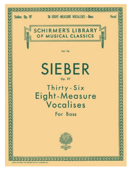 Learn to sing bass with vocalises exercises from schirmer sheet music