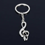 Silver Treble Clef Key Chain