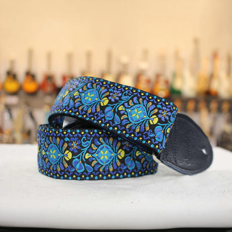 Custom souldier hendrix blue guitar strap