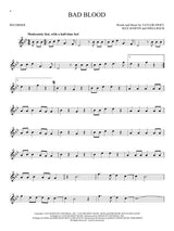 taylor swift bad blood sheet music for recorder