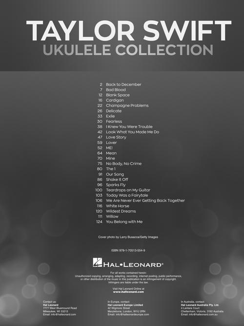 taylor swift sheet music for ukulele collection