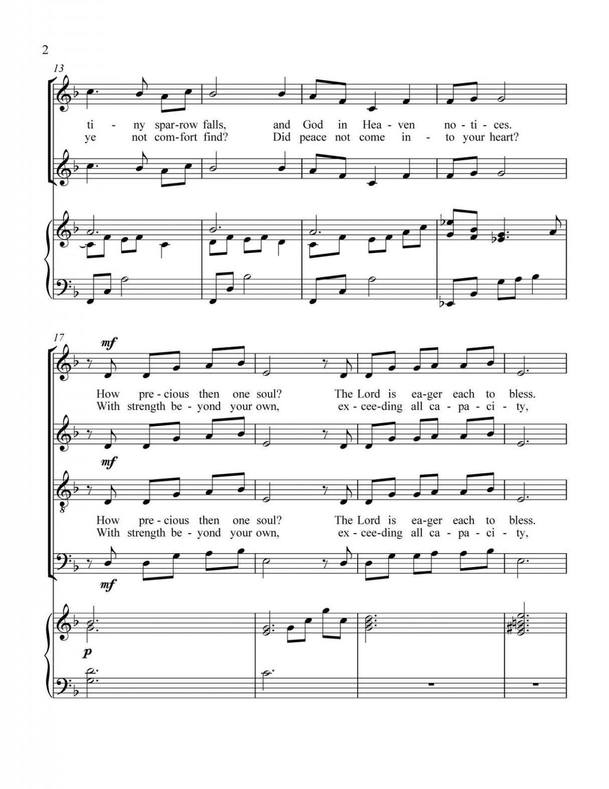 Les tendres miséricordes du Seigneur (SATB)