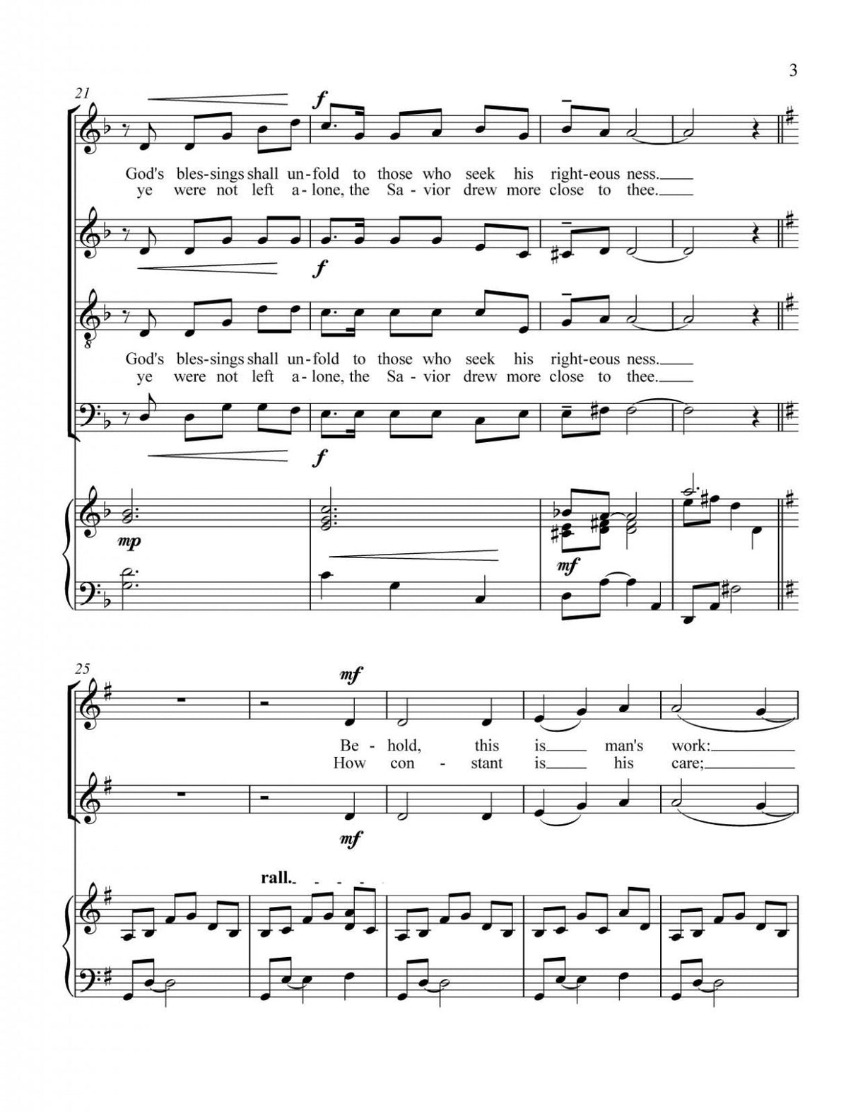 Les tendres miséricordes du Seigneur (SATB)