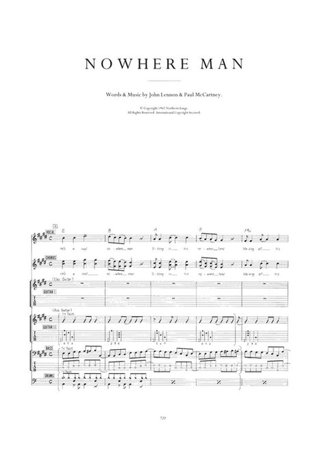 the beatles complete scores sheet music of nowhere man