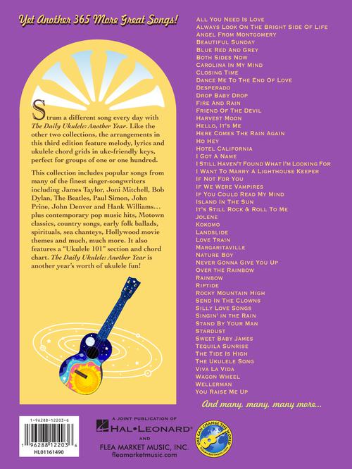 The daily ukulele songbook sheet music back cover