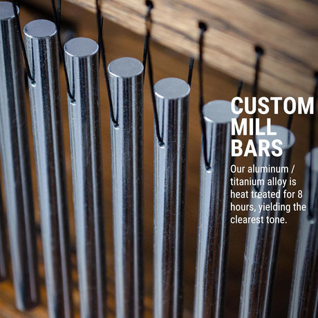 close up chimes bars with titanium alloy