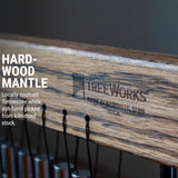 wood mantle on chimes bars from treeworks