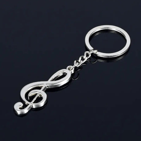 Silver Treble Clef Key Chain