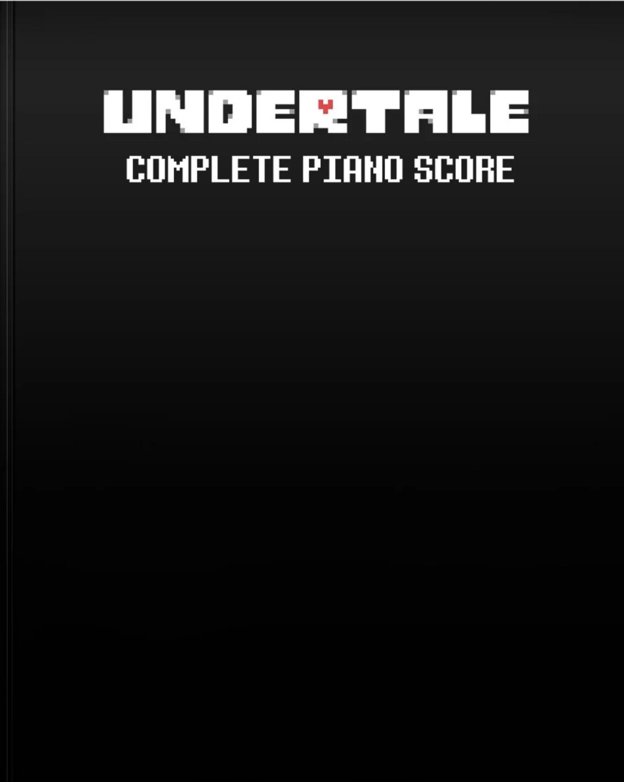 Partition complète pour piano d'UNDERTALE