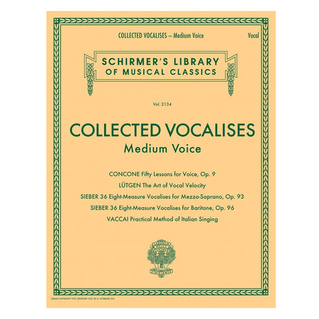 Vocalises for medium voice sheet music