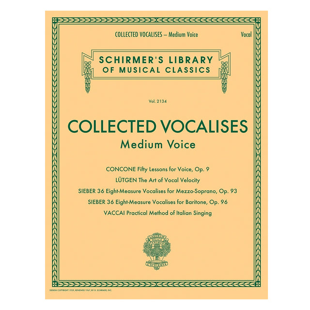 Vocalises for medium voice sheet music