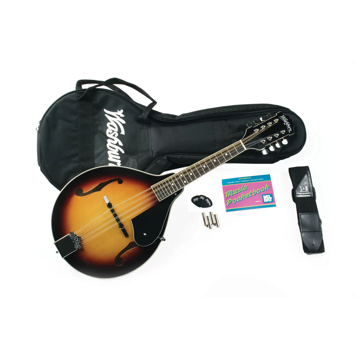 Washburn M1 Pack Americana Series A-Style Mandolin pack Sunburst