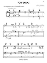 wicked sheet music for good piano play along