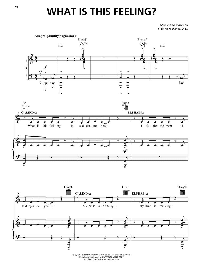 wicked sheet music movie for piano and vocal