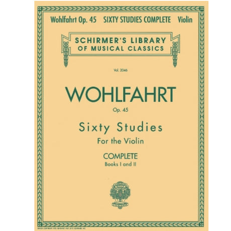 wohlfahrt 60 studies from opus 45 sheet music methods